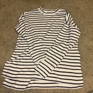 Aerie Navy Striped Sweatshirt